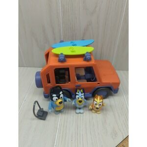 MOOSE Toys Bluey Heeler Orange Jeep 4WD Family Vehicle‎ Car Figures